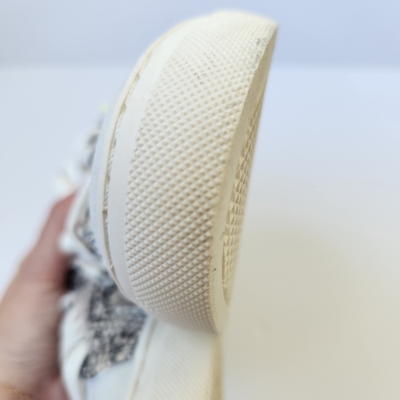 Steven New York By Steve Madden Neon Star Snakeskin Fabric Print Sneakers 8 M - Picture 10 of 16